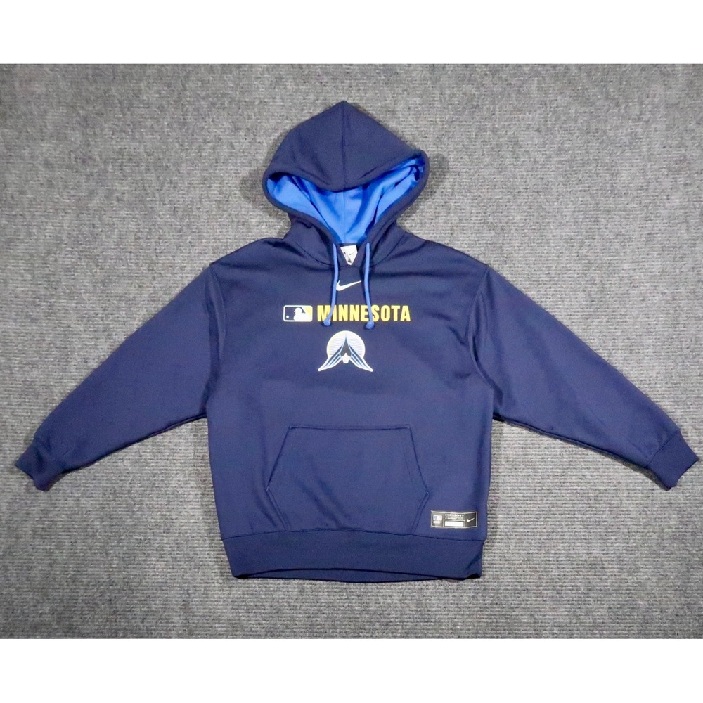 Nike Minnesota Unisex Youth Small Twins MLB Authentic Hoodie Navy